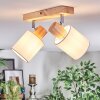 Fallhagen Plafondlamp, Plafondspot Chroom, Hout licht, 2-lichts
