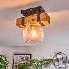 Sernadelo Plafondlamp, Kogellampje Natuurlijke kleuren, Zwart, 1-licht