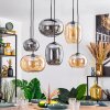 Apedo Hanglamp, Kogellampje, Hanglamp Amber, Rookkleurig, 6-lichts