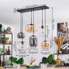 Apedo Hanglamp, Kogellampje, Hanglamp Amber, Duidelijk, Rookkleurig, 6-lichts