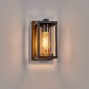 Portalis Wandlamp voor buiten, Wandlamp houtlook, Zwart, 1-licht