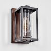 Portalis Wandlamp voor buiten, Wandlamp houtlook, Zwart, 1-licht