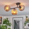 Ripoll Plafondlamp, Kogellampje Amber, 3-lichts