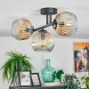 Ripoll Plafondlamp, Kogellampje Amber, Duidelijk, 3-lichts