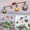Gastor Plafondlamp, Kogellampje Amber, Duidelijk, Rookkleurig, 4-lichts
