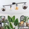 Gastor Plafondlamp, Kogellampje Amber, Duidelijk, Rookkleurig, 4-lichts