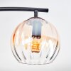 Koyoto Plafondlamp, Kogellampje Amber, Duidelijk, 4-lichts