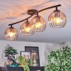 Koyoto Plafondlamp, Kogellampje Amber, Duidelijk, 4-lichts