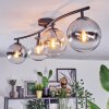 Gastor Plafondlamp, Kogellampje Amber, Duidelijk, Rookkleurig, 4-lichts