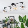 Gastor Plafondlamp, Kogellampje Amber, Duidelijk, Rookkleurig, 4-lichts