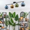 Koyoto Plafondlamp, Kogellampje Blauw, Goud, Groen, 4-lichts