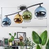 Koyoto Plafondlamp, Kogellampje Blauw, Goud, Groen, 4-lichts
