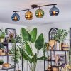 Koyoto Plafondlamp, Kogellampje Blauw, Goud, Groen, 4-lichts