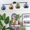 Koyoto Plafondlamp, Kogellampje Blauw, Goud, Groen, 4-lichts