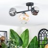 Chehalis Plafondlamp, Kogellampje Amber, Duidelijk, Rookkleurig, 3-lichts