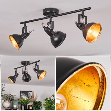 Toren Plafondlamp, Plafondspot Chroom, Zwart, 3-lichts