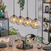 Koyoto Hanglamp, Kogellampje, Hanglamp Amber, Duidelijk, 4-lichts
