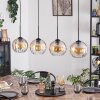 Koyoto Hanglamp, Kogellampje, Hanglamp Amber, Duidelijk, 4-lichts