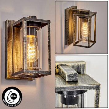 Portalis Wandlamp voor buiten, Wandlamp Goud, Zwart, 1-licht