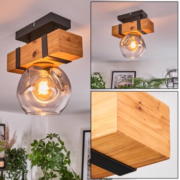 Sernadelo Plafondlamp, Kogellampje Natuurlijke kleuren, Zwart, 1-licht