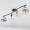 Koyoto Plafondlamp, Kogellampje Amber, Duidelijk, Rookkleurig, 4-lichts