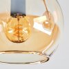 Koyoto Plafondlamp, Kogellampje Amber, Chroom, Rookkleurig, 4-lichts