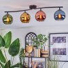 Koyoto Plafondlamp, Kogellampje Blauw, Goud, Groen, Koperkleurig, 4-lichts