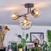 Chehalis Plafondlamp, Kogellampje Amber, Duidelijk, 3-lichts