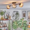 Chehalis Plafondlamp, Kogellampje Amber, Duidelijk, Rookkleurig, 4-lichts