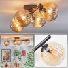 Chehalis Plafondlamp, Kogellampje Amber, 4-lichts