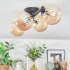 Chehalis Plafondlamp, Kogellampje Amber, 4-lichts