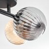 Chehalis Plafondlamp, Kogellampje Amber, Rookkleurig, 4-lichts