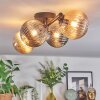 Chehalis Plafondlamp, Kogellampje Amber, Rookkleurig, 4-lichts