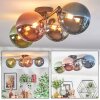 Chehalis Plafondlamp, Kogellampje Blauw, Chroom, Groen, Koperkleurig, Rookkleurig, 4-lichts