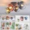 Chehalis Plafondlamp, Kogellampje Blauw, Chroom, Groen, Duidelijk, Koperkleurig, Rookkleurig, 4-lichts