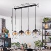 Koyoto Hanglamp, Kogellampje, Hanglamp Amber, Duidelijk, Rookkleurig, 4-lichts
