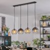 Koyoto Hanglamp, Kogellampje, Hanglamp Amber, Duidelijk, Rookkleurig, 4-lichts