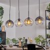Koyoto Hanglamp, Kogellampje, Hanglamp Amber, Duidelijk, Rookkleurig, 4-lichts