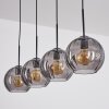 Koyoto Hanglamp, Kogellampje, Hanglamp Rookkleurig, 4-lichts