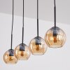 Koyoto Hanglamp, Kogellampje, Hanglamp Amber, 4-lichts