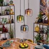 Lauden Hanglamp, Hanglamp Blauw, Groen, Duidelijk, Koperkleurig, 3-lichts