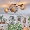 Chehalis Plafondlamp, Kogellampje Amber, Rookkleurig, 4-lichts