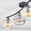 Koyoto Plafondlamp, Kogellampje Amber, Duidelijk, Rookkleurig, 4-lichts