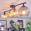Koyoto Plafondlamp, Kogellampje Amber, Duidelijk, Rookkleurig, 4-lichts