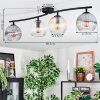 Koyoto Plafondlamp, Kogellampje Amber, Duidelijk, Rookkleurig, 4-lichts