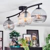 Koyoto Plafondlamp, Kogellampje Amber, Duidelijk, Rookkleurig, 4-lichts