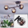 Chehalis Plafondlamp, Kogellampje Chroom, Rookkleurig, 3-lichts