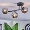 Chehalis Plafondlamp, Kogellampje Chroom, Rookkleurig, 3-lichts