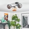 Ripoll Plafondlamp, Kogellampje Amber, Rookkleurig, 3-lichts