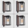 Portalis Wandlamp voor buiten, Wandlamp houtlook, Zwart, 1-licht, Bewegingsmelder